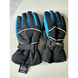 Swiss Tech Boys Ski Gloves Size L/XL Waterproof Blue Black Gloves NWOT